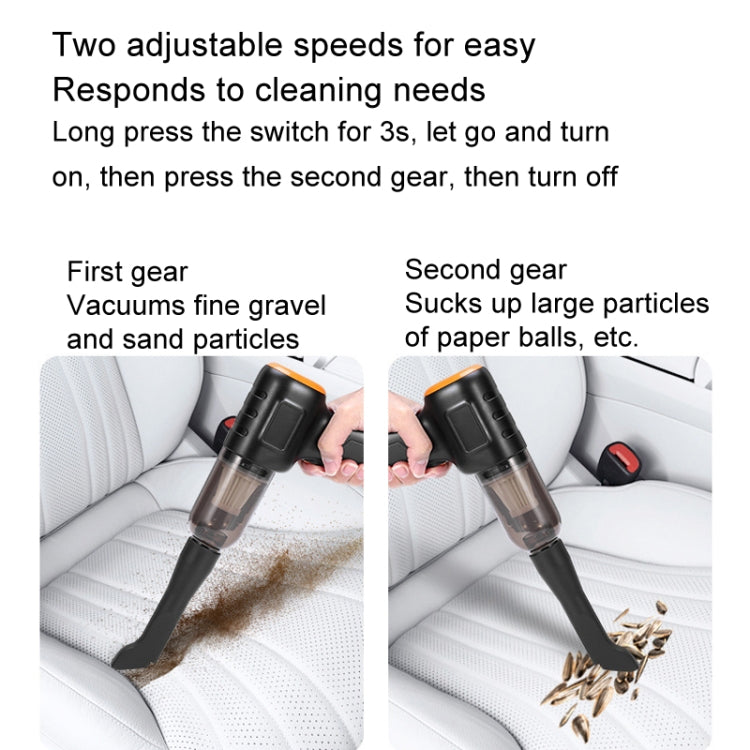 Car Vacuum Cleaner Large Suction Power Wireless Pump Inflatable Blower Handheld Small Vacuum Cleaner, Style: Brush 200W+3 Filters+Air Bag (Black) - Vacuum Cleaner by buy2fix | Online Shopping UK | buy2fix