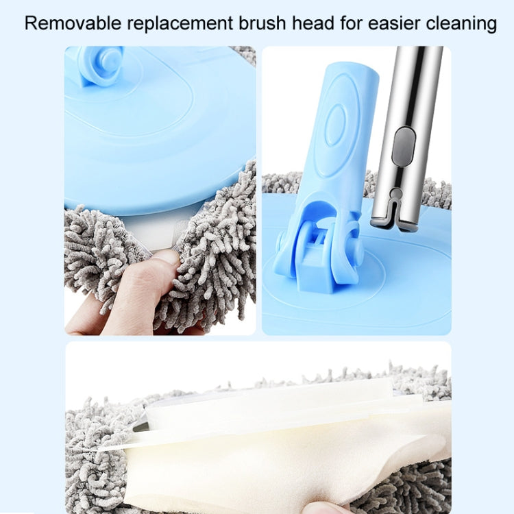 Car Chenille Curved Handle Telescopic Car Wash Soft Bristle Mop(Blue) - Car washing supplies by buy2fix | Online Shopping UK | buy2fix