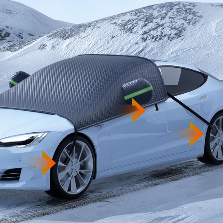 Car Front Windshield Snow and Anti-freeze Thickened Car Cover, Size: Black Sedan by buy2fix