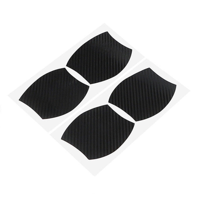3 Sets Car Door Wrist Handle Protective Stickers Carbon Fiber Handle Protector(Black) - Decorative Sticker by buy2fix | Online Shopping UK | buy2fix