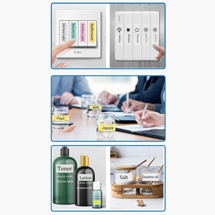 C22 Colorful Ambient Light Portable Mini Inkless Thermal Bluetooth Printer Error Question Label Printer(Blue) by buy2fix