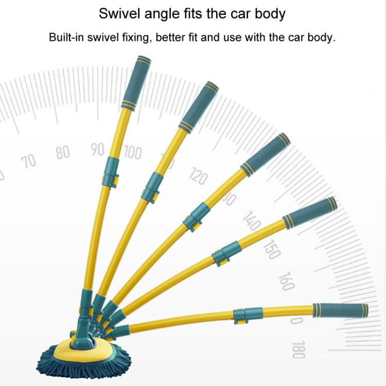 Curved Rod Car Wash Mop Retractable Cleaning Tool No Harm Car Special Soft Brush(Lake Green) - Car washing supplies by buy2fix | Online Shopping UK | buy2fix