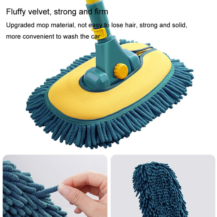 Curved Rod Car Wash Mop Retractable Cleaning Tool No Harm Car Special Soft Brush(Lake Green) - Car washing supplies by buy2fix | Online Shopping UK | buy2fix