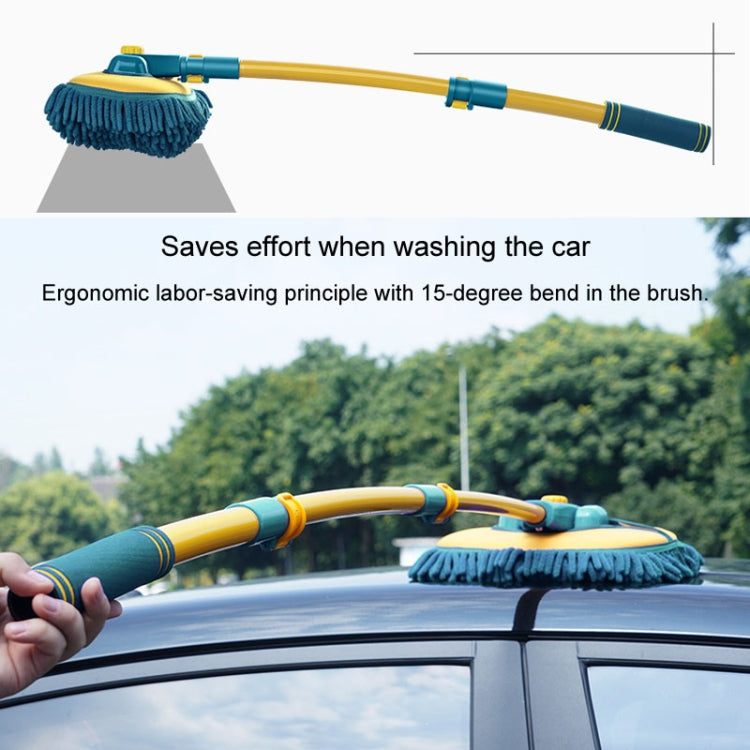 Curved Rod Car Wash Mop Retractable Cleaning Tool No Harm Car Special Soft Brush(Lake Green) - Car washing supplies by buy2fix | Online Shopping UK | buy2fix