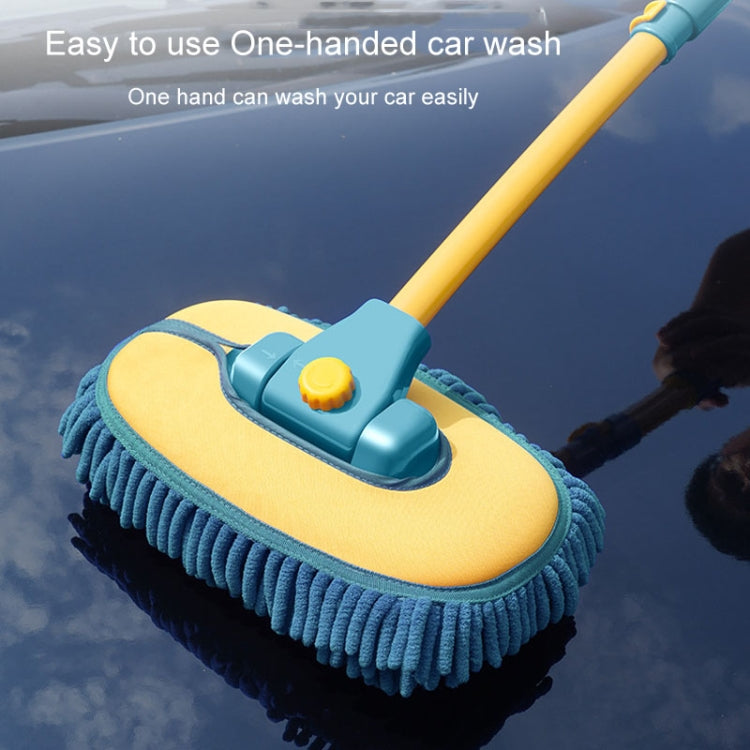 Curved Rod Car Wash Mop Retractable Cleaning Tool No Harm Car Special Soft Brush(Lake Green) - Car washing supplies by buy2fix | Online Shopping UK | buy2fix