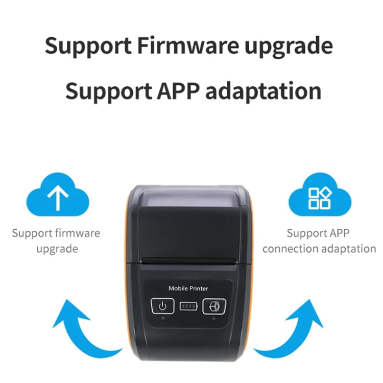 58mm Portable Logistics Takeaway Receipt Bluetooth Thermal Printer(EU Plug) - Receipt Printers by buy2fix | Online Shopping UK | buy2fix