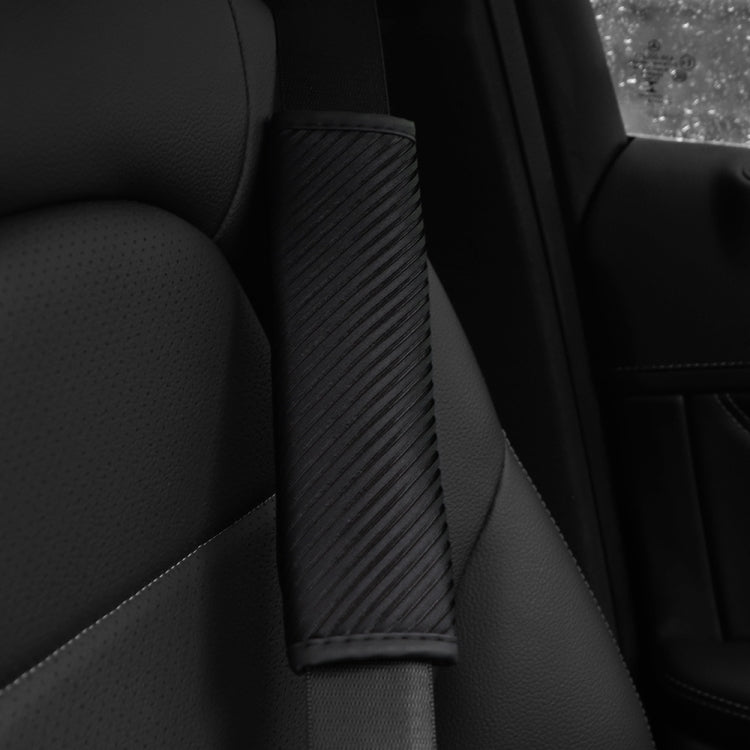 3D Striped Mesh Car Seat Belt Cover Shoulder Pads(Black) - Seat Belts & Padding by buy2fix | Online Shopping UK | buy2fix