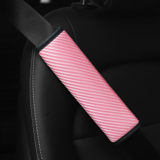 3D Striped Mesh Car Seat Belt Cover Shoulder Pads(Pink) - Seat Belts & Padding by buy2fix | Online Shopping UK | buy2fix