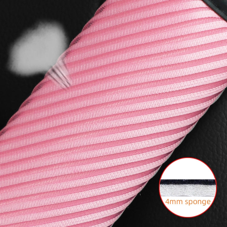 3D Striped Mesh Car Seat Belt Cover Shoulder Pads(Pink) - Seat Belts & Padding by buy2fix | Online Shopping UK | buy2fix