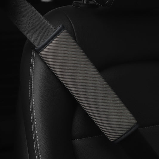 3D Striped Mesh Car Seat Belt Cover Shoulder Pads(Gray) - Seat Belts & Padding by buy2fix | Online Shopping UK | buy2fix