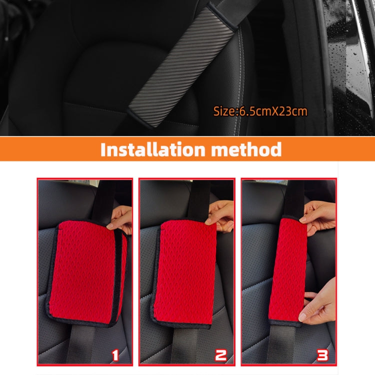 3D Striped Mesh Car Seat Belt Cover Shoulder Pads(Gray) - Seat Belts & Padding by buy2fix | Online Shopping UK | buy2fix