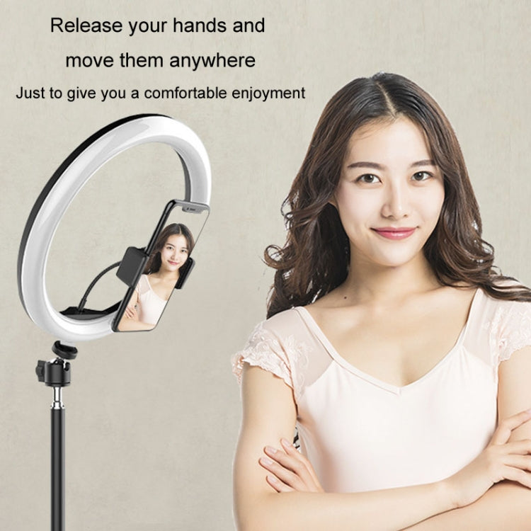 Live Beauty Ring Light Phone Clip 360 Rotating Heads Hose Clamp Stand(Black) by buy2fix
