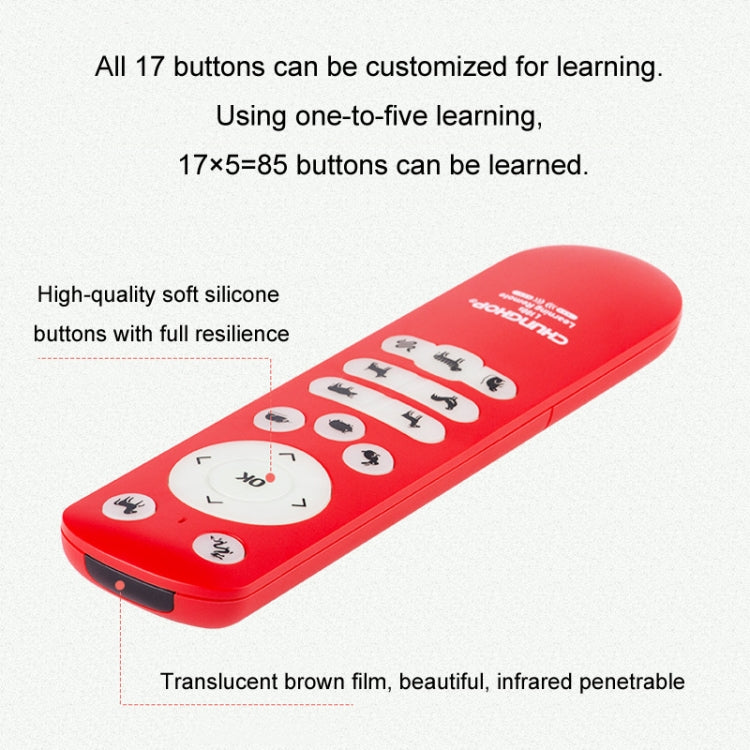 CHUNGHOP Twelve Zodiac Animal Button Multi-Function 17-Button Remote Control(Red) - Universal by buy2fix | Online Shopping UK | buy2fix