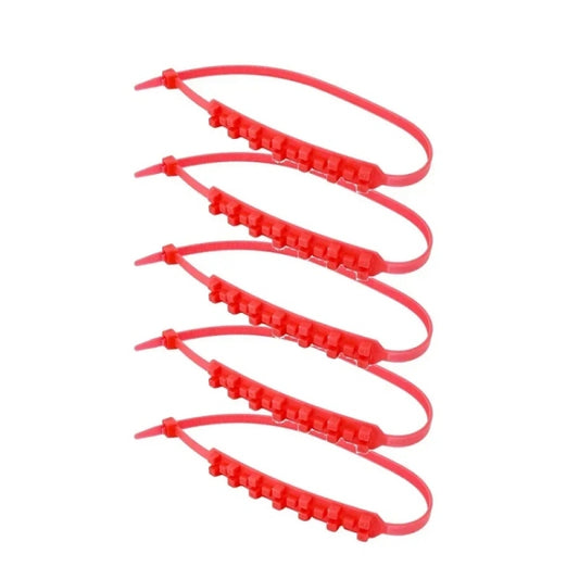 5pcs/Set Motorcycle Electric Two-Wheeler Non-Damaging Anti-Skid Chain Ties(Red) by buy2fix