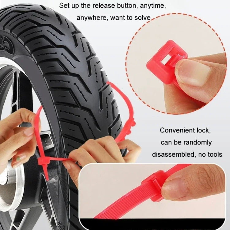 5pcs/Set Motorcycle Electric Two-Wheeler Non-Damaging Anti-Skid Chain Ties(Green) - Car Road Trouble Clearer by buy2fix | Online Shopping UK | buy2fix