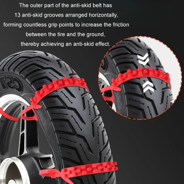 5pcs/Set Motorcycle Electric Two-Wheeler Non-Damaging Anti-Skid Chain Ties(Green) - Car Road Trouble Clearer by buy2fix | Online Shopping UK | buy2fix