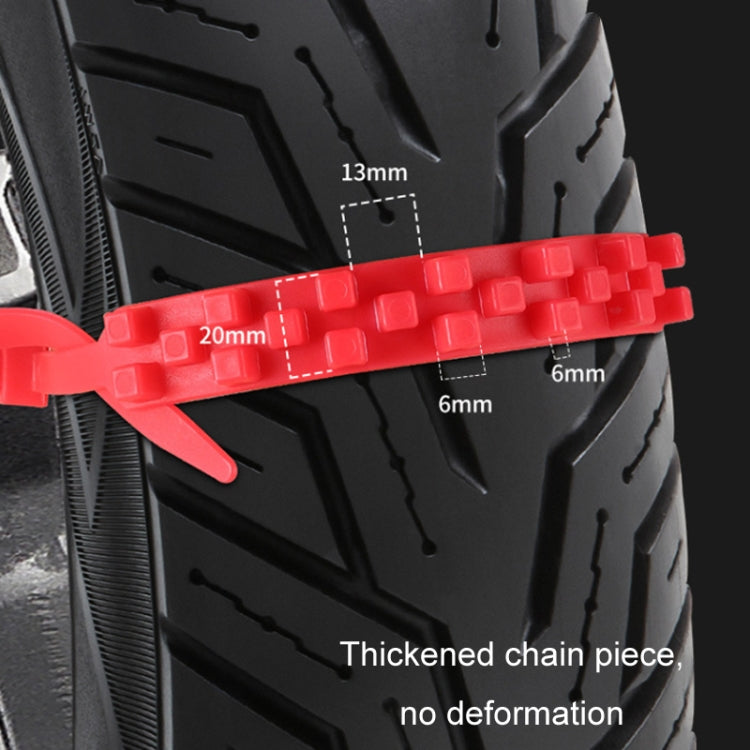 5pcs/Set Motorcycle Electric Two-Wheeler Non-Damaging Anti-Skid Chain Ties(Green) - Car Road Trouble Clearer by buy2fix | Online Shopping UK | buy2fix