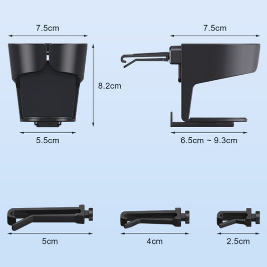Multifunctional Car Air Conditioner Outlet Cup Holder Ashtray(Black) by buy2fix