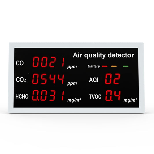 5-in-1 Indoor Home Portable Air Monitor TVOC Formaldehyde Detector(W17 White) - Air & Water Quality Tester by buy2fix | Online Shopping UK | buy2fix