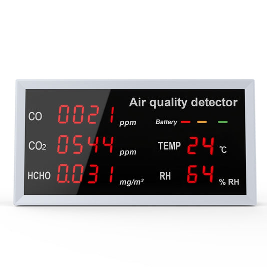 5-in-1 Indoor Home Portable Air Monitor TVOC Formaldehyde Detector(W17A Light Gray) - Air & Water Quality Tester by buy2fix | Online Shopping UK | buy2fix