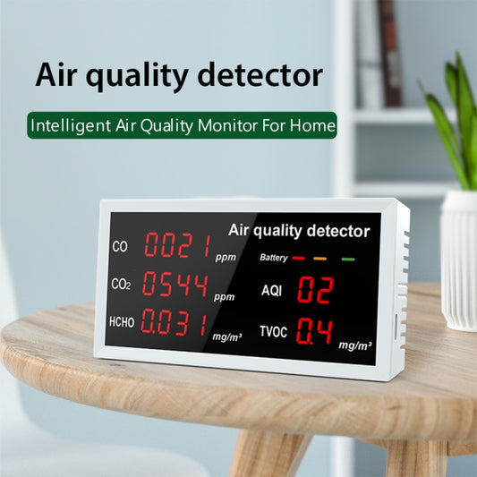 5-in-1 Indoor Home Portable Air Monitor TVOC Formaldehyde Detector(W17 White) - Air & Water Quality Tester by buy2fix | Online Shopping UK | buy2fix