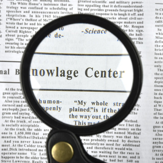 50mm 10X Folding Leather Case Magnifier Pocket Magnifying Glass by buy2fix