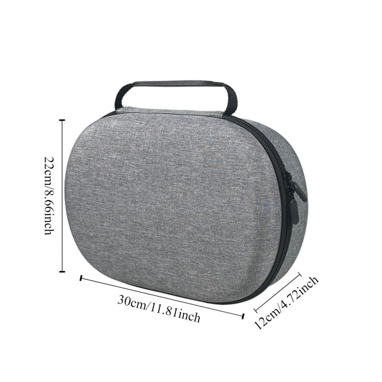 For Apple Vision Pro Head Wearing VR Glasses Storage Portable Bag Travel VR Protective Hard Case(Gray) - VR Accessories by buy2fix | Online Shopping UK | buy2fix