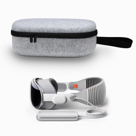 JYS-APP001 For Apple Vision Pro Headset Storage Bag VR Glasses Anti-Scrape Portable Bag, Color: Gray Felt by JYS