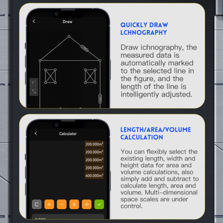 FNIRSI Laser Range Finder Infrared Measuring Ruler(Gray) by FNIRSI