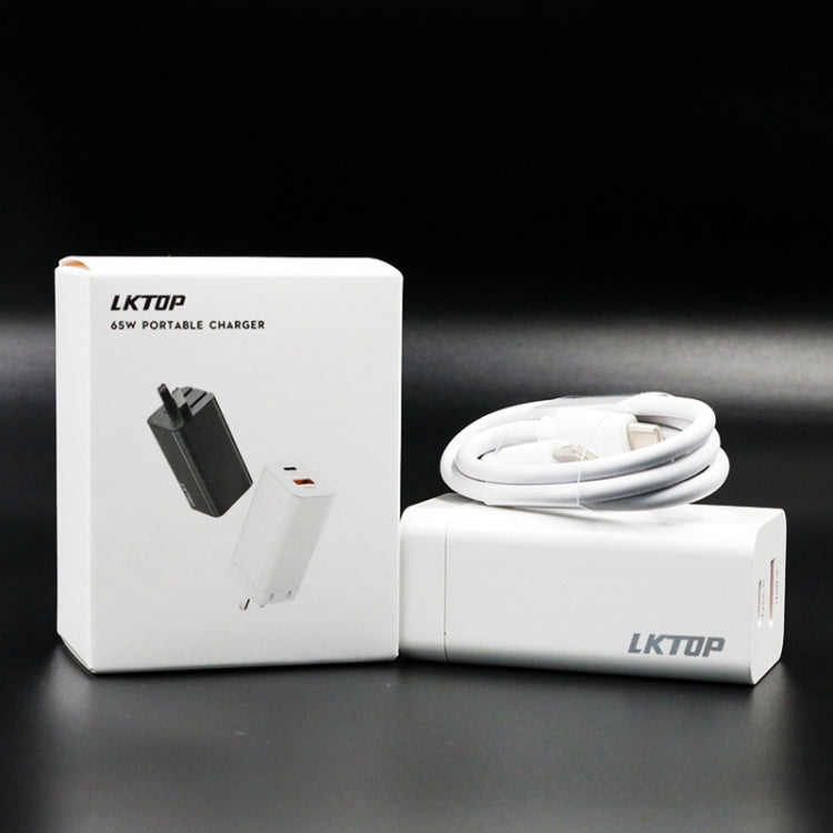 For DJI Mavic Series LKTOP 65W GaN Charger AC Adapter with USB-C and USB-A Port US Plug by LKTOP