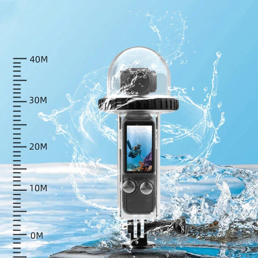 For DJI Osmo Pocket 3 BRDRC 40m Depth Waterproof Case Diving Housing Cover(Transparent Handle) by BRDRC