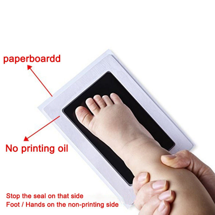 Non-Toxic Baby Handprint Footprint Imprint Souvenirs Infant Clay Toy Gifts(Black) - Baby Souvenirs by buy2fix | Online Shopping UK | buy2fix
