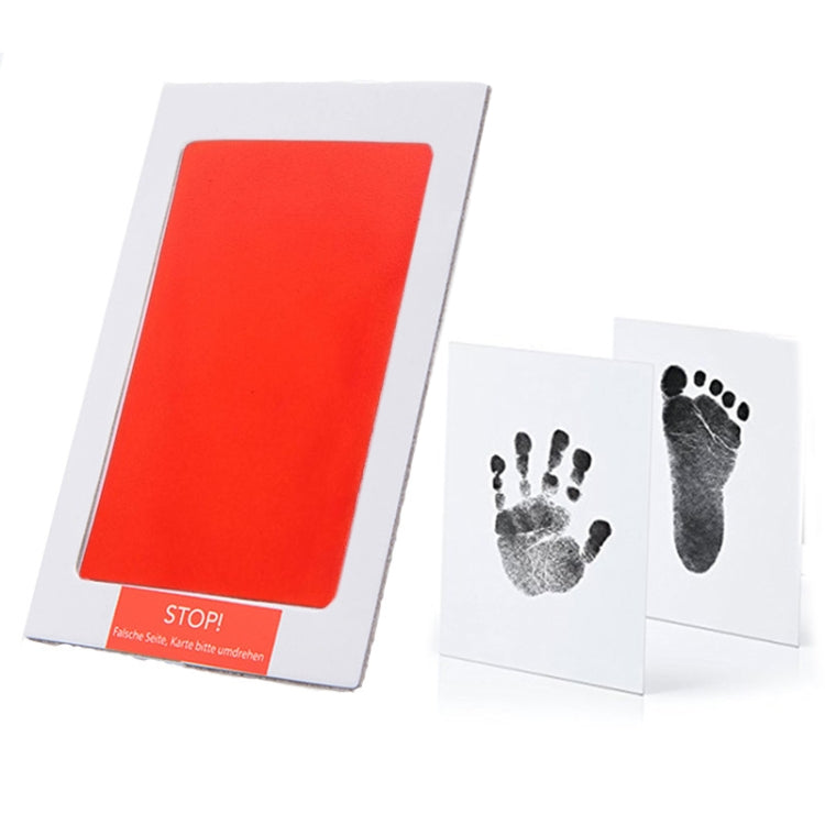 Non-Toxic Baby Handprint Footprint Imprint Souvenirs Infant Clay Toy Gifts(Red) - Baby Souvenirs by buy2fix | Online Shopping UK | buy2fix