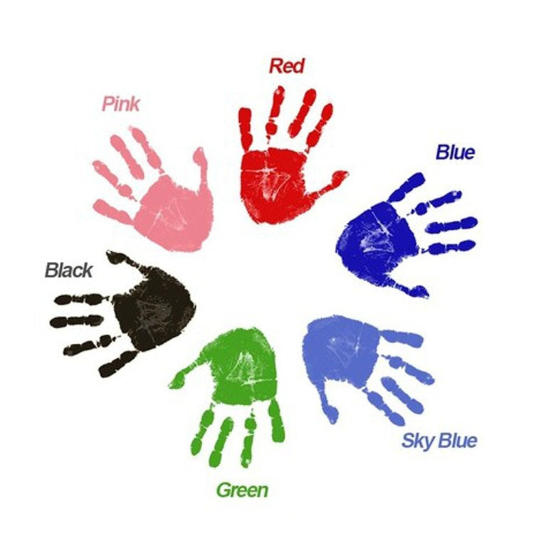 Non-Toxic Baby Handprint Footprint Imprint Souvenirs Infant Clay Toy Gifts(Green) - Baby Souvenirs by buy2fix | Online Shopping UK | buy2fix
