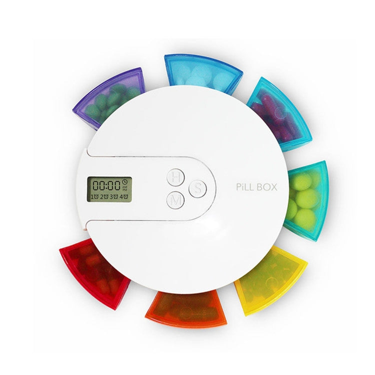 One Week Portable Timing Smart Pill Boxes Elder Reminding Electronic Medicine Box(Yellow) - Pill Boxes by buy2fix | Online Shopping UK | buy2fix