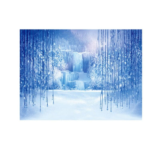 2.1m x 1.5m Frozen Party Setting Snow Photo Cloth Background by buy2fix
