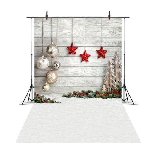 1.5m x 2.1m Snow Ground Wooden Wall Party Festival Setting Photography Background Cloth - Other by buy2fix | Online Shopping UK | buy2fix