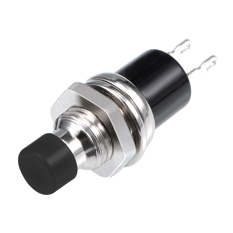 10 PCS 7mm Thread Multicolor 2 Pins Momentary Push Button Switch(Black) - Switch by buy2fix | Online Shopping UK | buy2fix