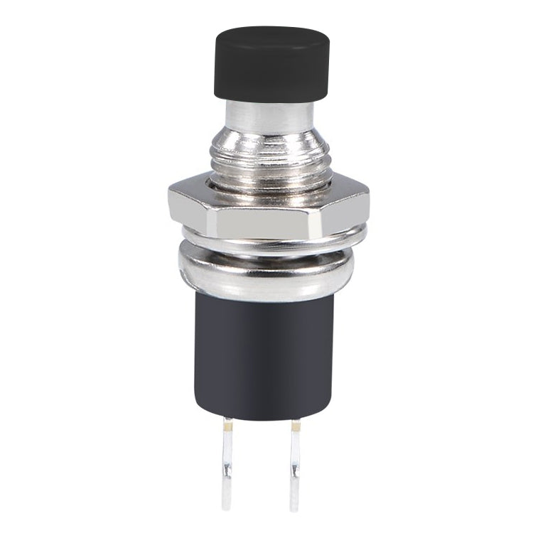 10 PCS 7mm Thread Multicolor 2 Pins Momentary Push Button Switch(Black) - Switch by buy2fix | Online Shopping UK | buy2fix