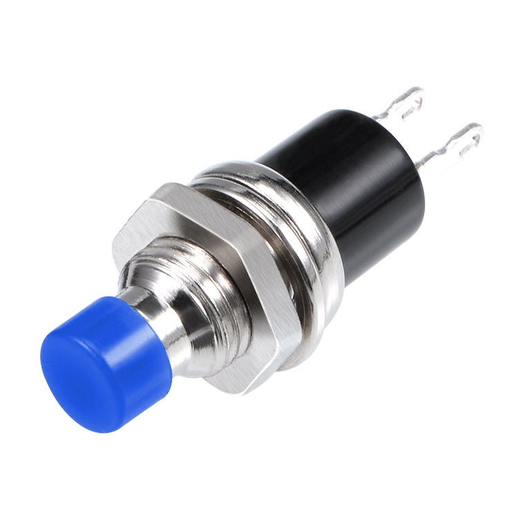 10 PCS 7mm Thread Multicolor 2 Pins Momentary Push Button Switch(Blue) - Switch by buy2fix | Online Shopping UK | buy2fix