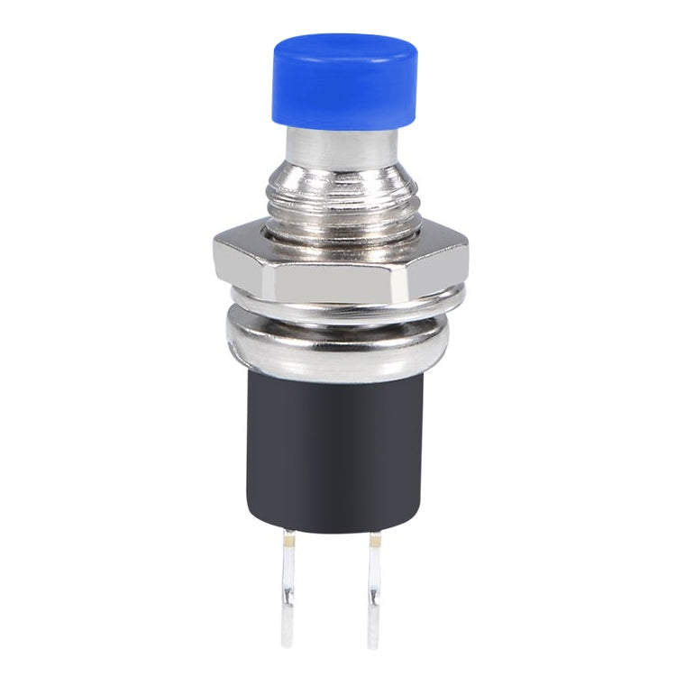 10 PCS 7mm Thread Multicolor 2 Pins Momentary Push Button Switch(Blue) - Switch by buy2fix | Online Shopping UK | buy2fix