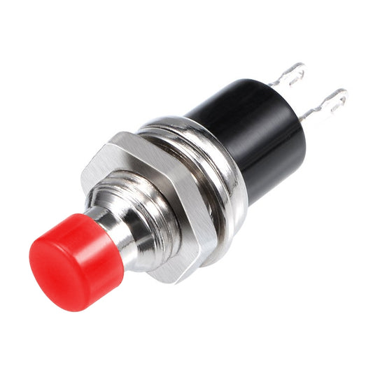 10 PCS 7mm Thread Multicolor 2 Pins Momentary Push Button Switch(Red) - Switch by buy2fix | Online Shopping UK | buy2fix