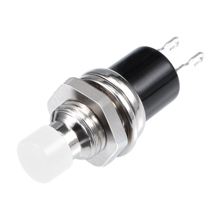 10 PCS 7mm Thread Multicolor 2 Pins Momentary Push Button Switch(White) - Switch by buy2fix | Online Shopping UK | buy2fix