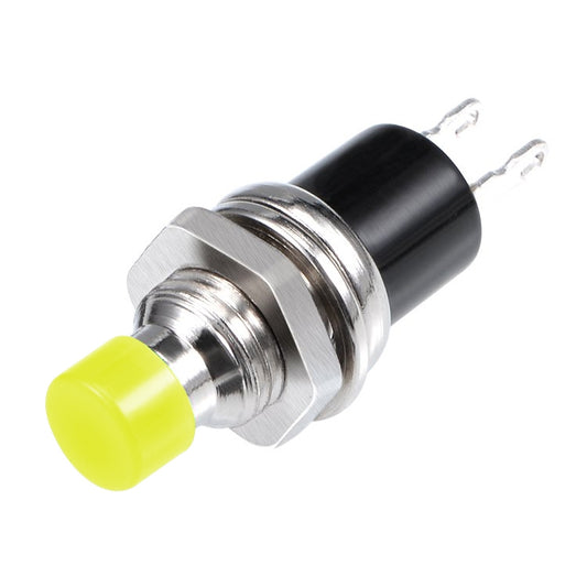 10 PCS 7mm Thread Multicolor 2 Pins Momentary Push Button Switch(Yellow) - Switch by buy2fix | Online Shopping UK | buy2fix