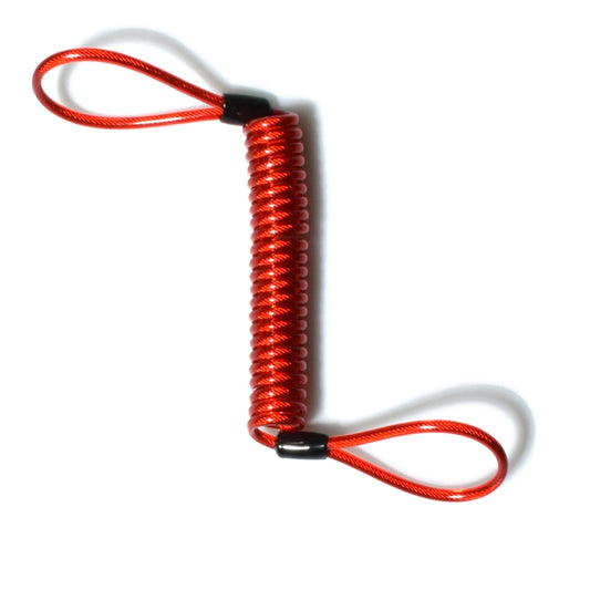 Alarm Disc Lock Security Anti Thief Motorbike Wheel Disc Brake Spring Cable(Red) by buy2fix