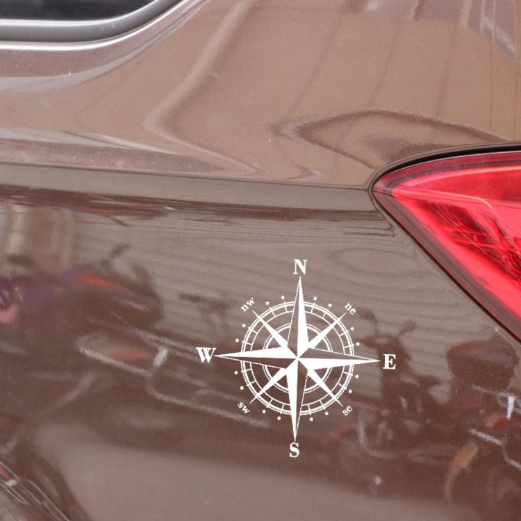 10 PCS Art Design Vinyl NSWE Compass Car Stickers Decals, White + Black - Decorative Sticker by buy2fix | Online Shopping UK | buy2fix