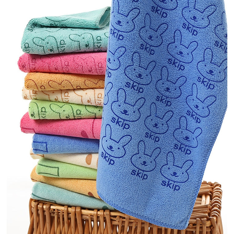 25*50cm Cute Baby Kid Towel Face Microfiber Absorbent Drying Bath Beach Towel Washcloth Swimwear Baby Towel Cotton Kids Towel(Dark blue) by buy2fix