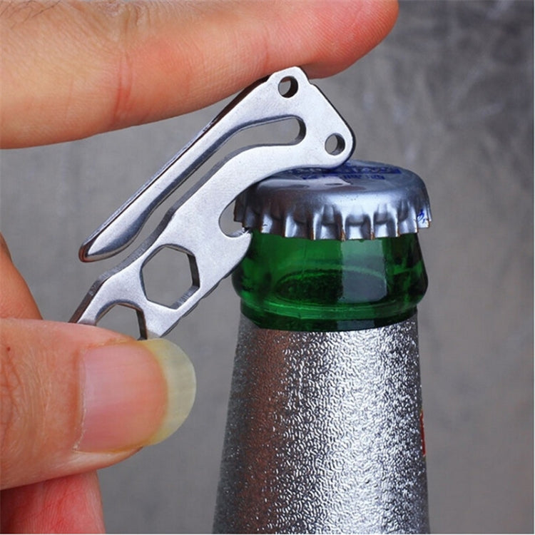 Multi-function Bottle Opener Keychain Outdoor Pocket Tool Pry Bar Hex Key Wrench by buy2fix