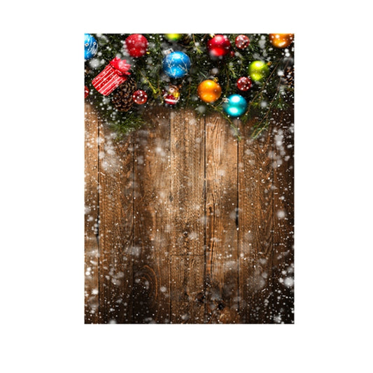 1.5m x 2.1m Nostalgic 3D Snow Scene Wooden Wall Children Photography Background Cloth - Birthday Party by buy2fix | Online Shopping UK | buy2fix