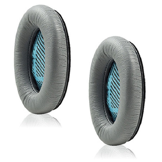 2 PCS For BOSE QC15 / QC25 / QC35 Lambskin Leather Earphone Cover Earmuffs(Gray) - Earmuff & Pad by buy2fix | Online Shopping UK | buy2fix